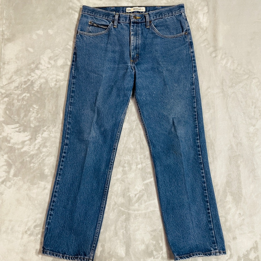 Lee Regular Fit Denim Jeans Mens 36x30 Blue Excellent Straight Leg 100% Cotton